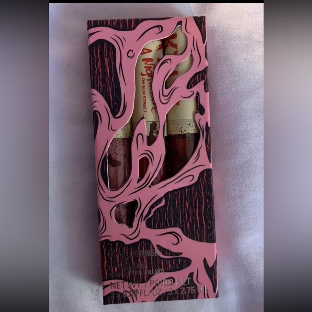 Kylie Cosmetics A Nightmare On Elm Street Lip Shine Lacquer Trio 3pc Set
